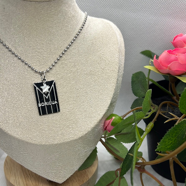 Bandera Boricua Silver