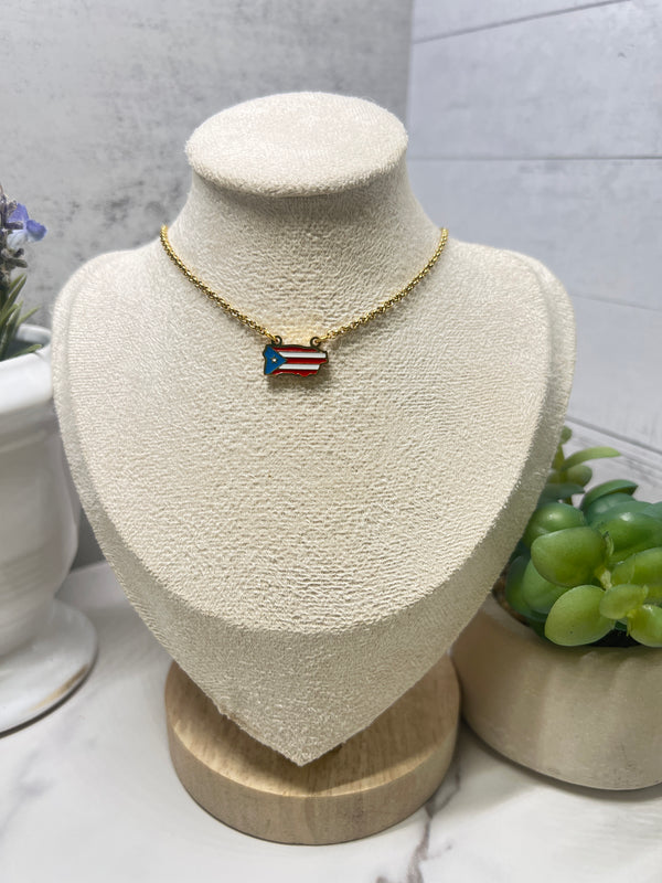 Mini Bandera Necklace Gold