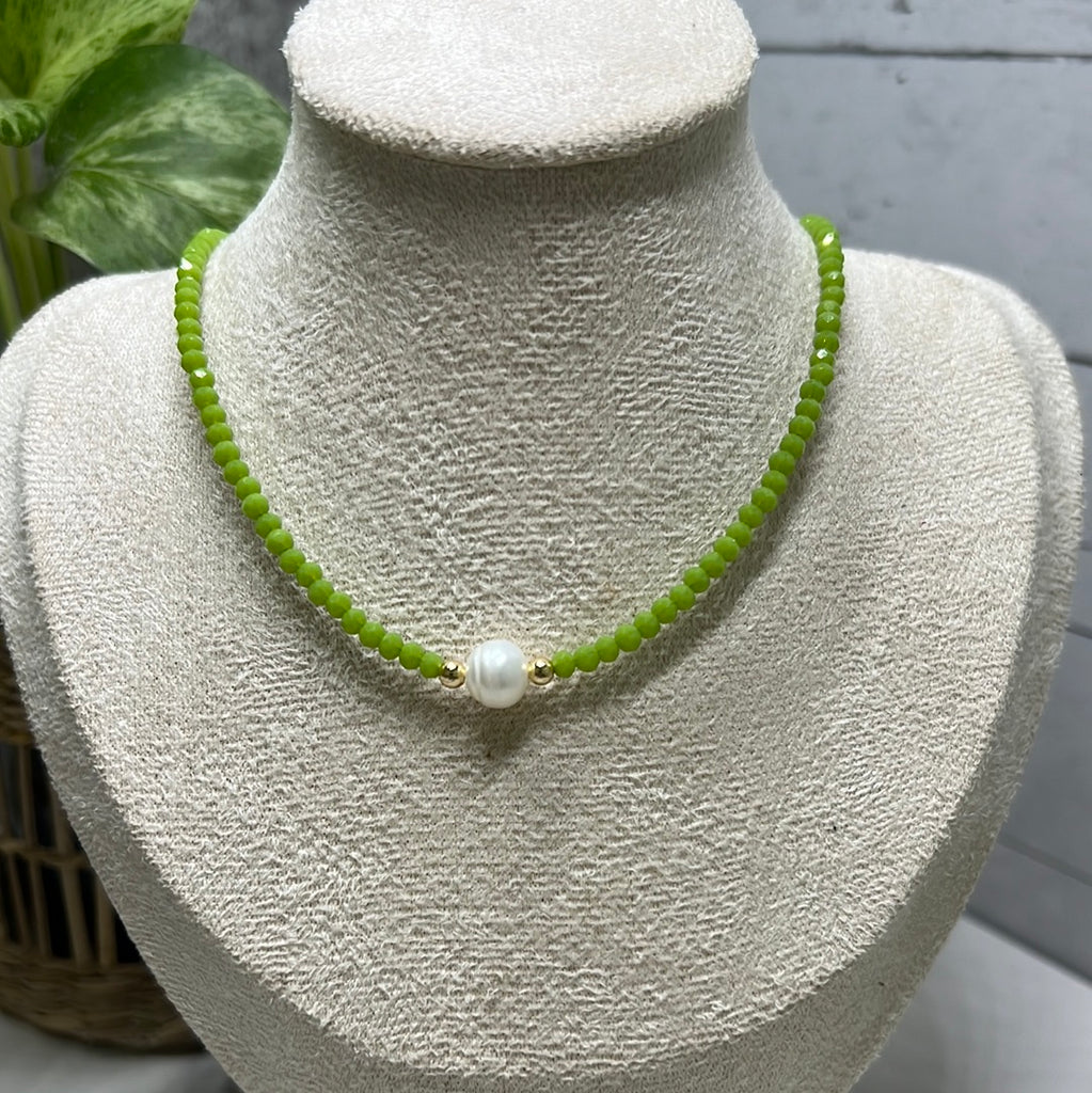 Verde limón neckless