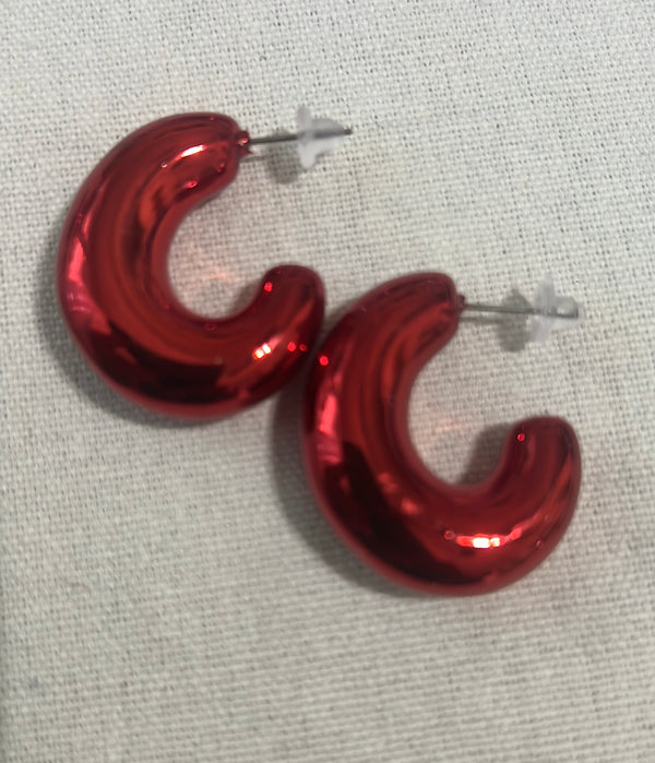 Red Chunky earrins