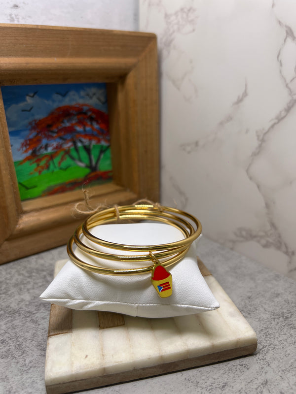Piragua  bangle set gold