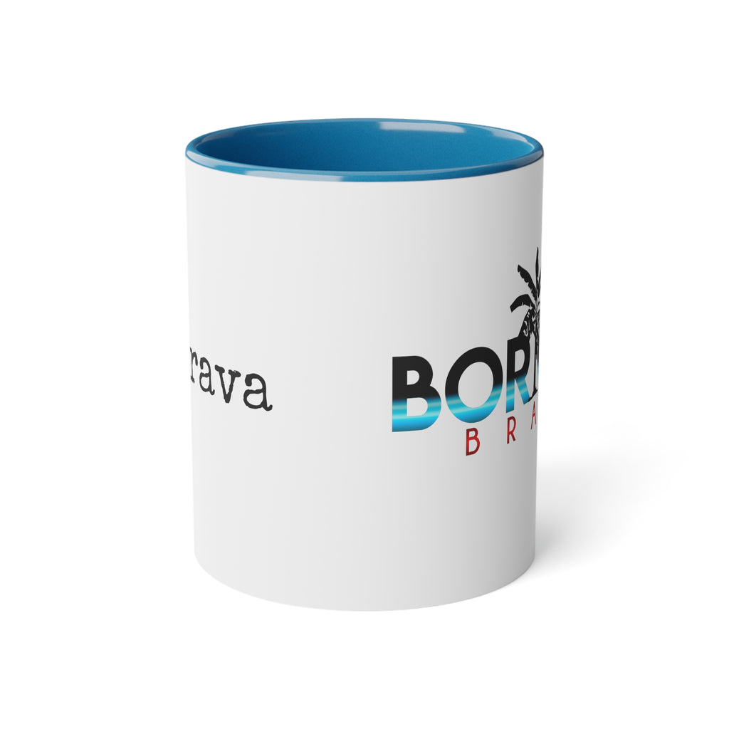 White Accent Mug, 11oz