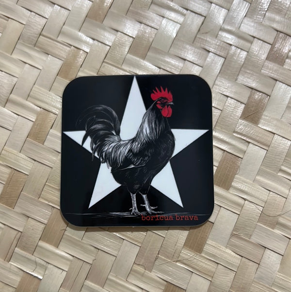 Gallo y estrella sticker