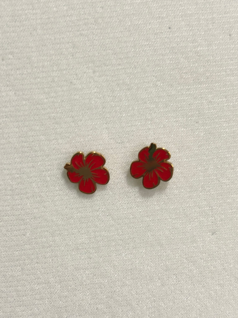 Flor maga Roja earrings gold