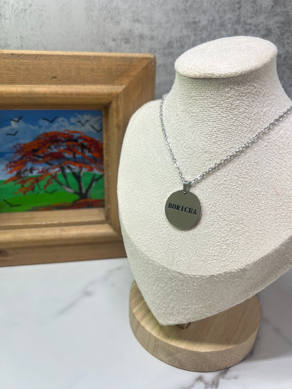 Siempre Boricua Silver neckless