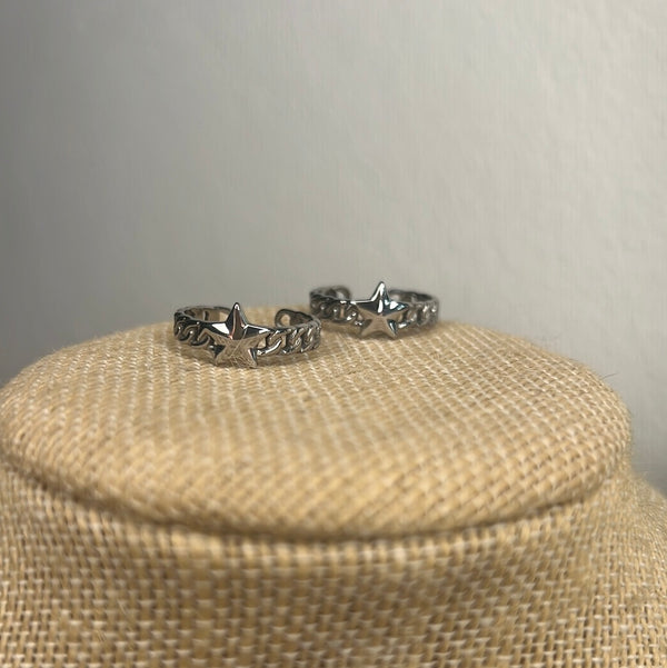 Star ring silver