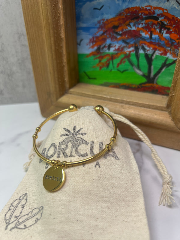 Siempre Boricua bangle gold