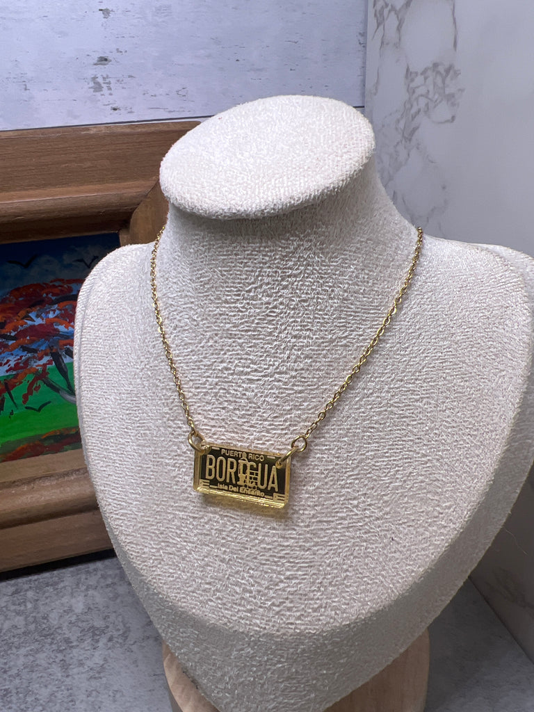 Acrylic Boricua neckless