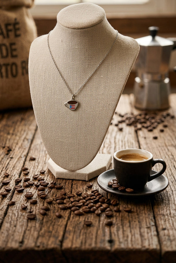 Mi cafecito neckless silver