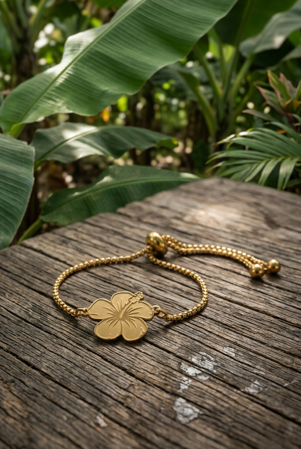 Pulsera flor Maga Dorada