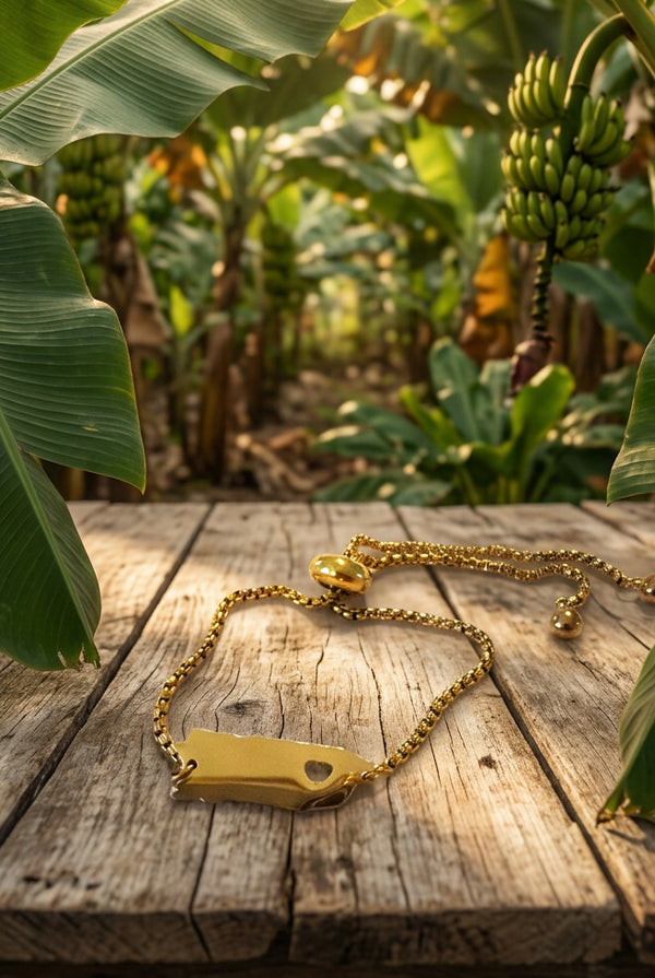 Pulsera Mi Puertorro Dorado corazón