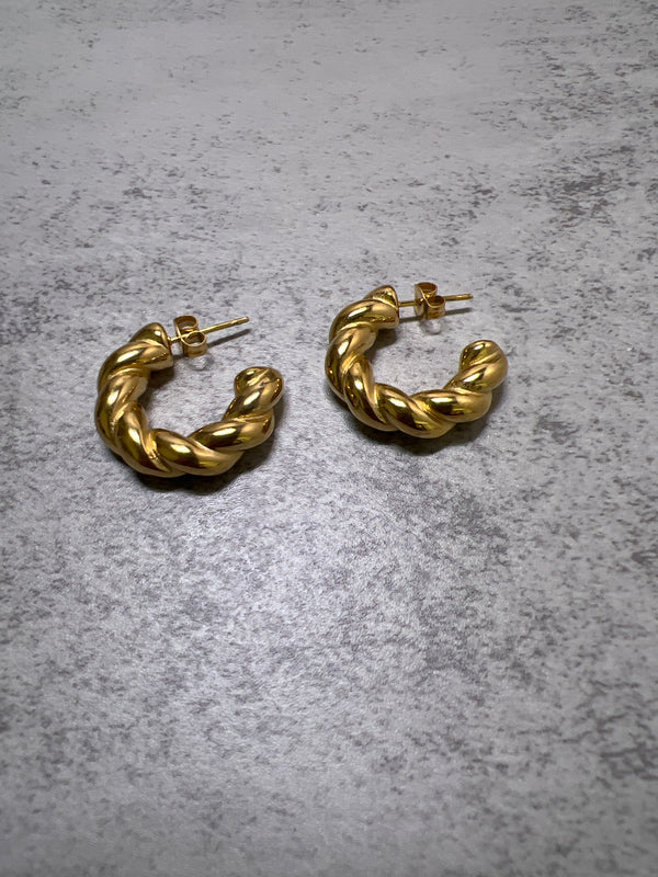 Rope earrings gold