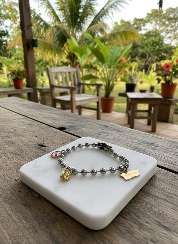 Multi charm Boricua bracelet