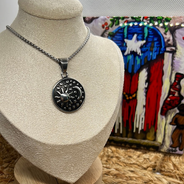 Universe necklece silver