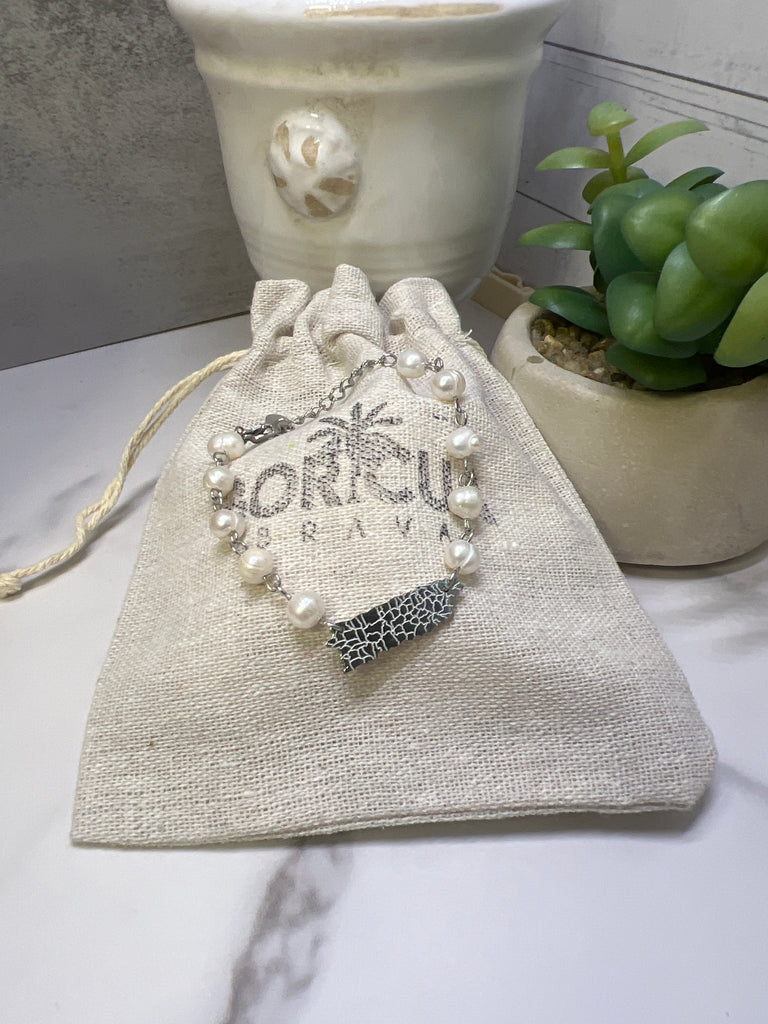 78 Pueblos y perlas silver bracelet