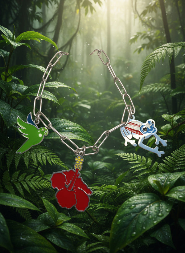 Lo de aquí bracelet multicolor silver