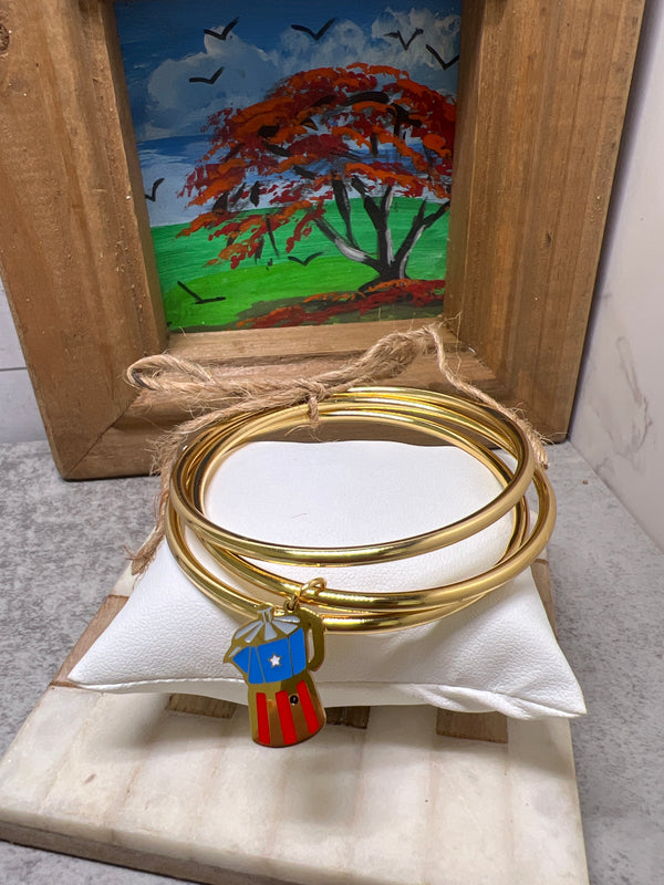 La Greca PR bangle set gold