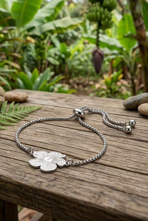 Pulsera Flor Maga Plateada