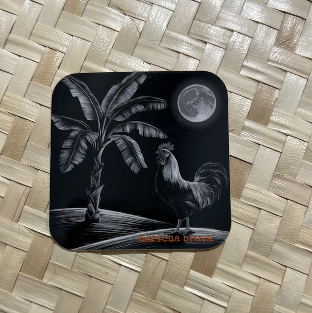 Gallo y luna sticker