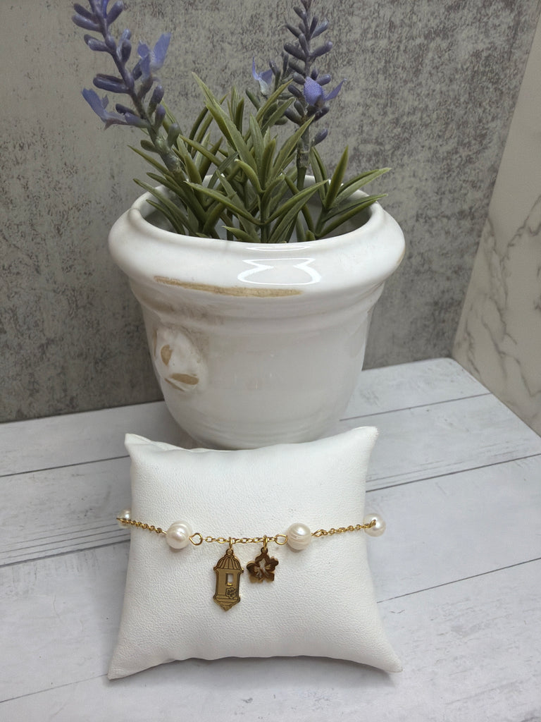 Pearls and beads Bracelet Ajustable