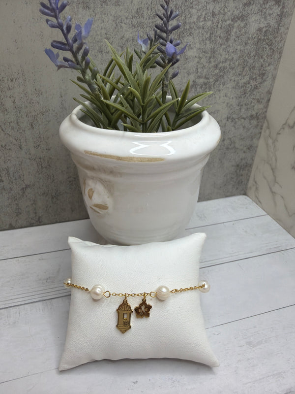 Pearls and beads Bracelet Ajustable