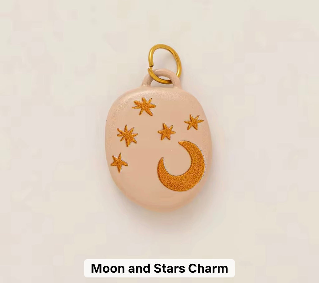 Moon and stars charm