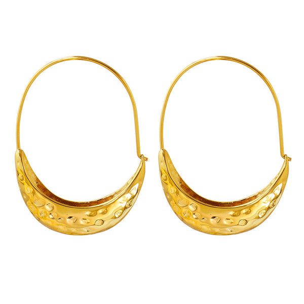 Caribe Shape hoop earrings Gold