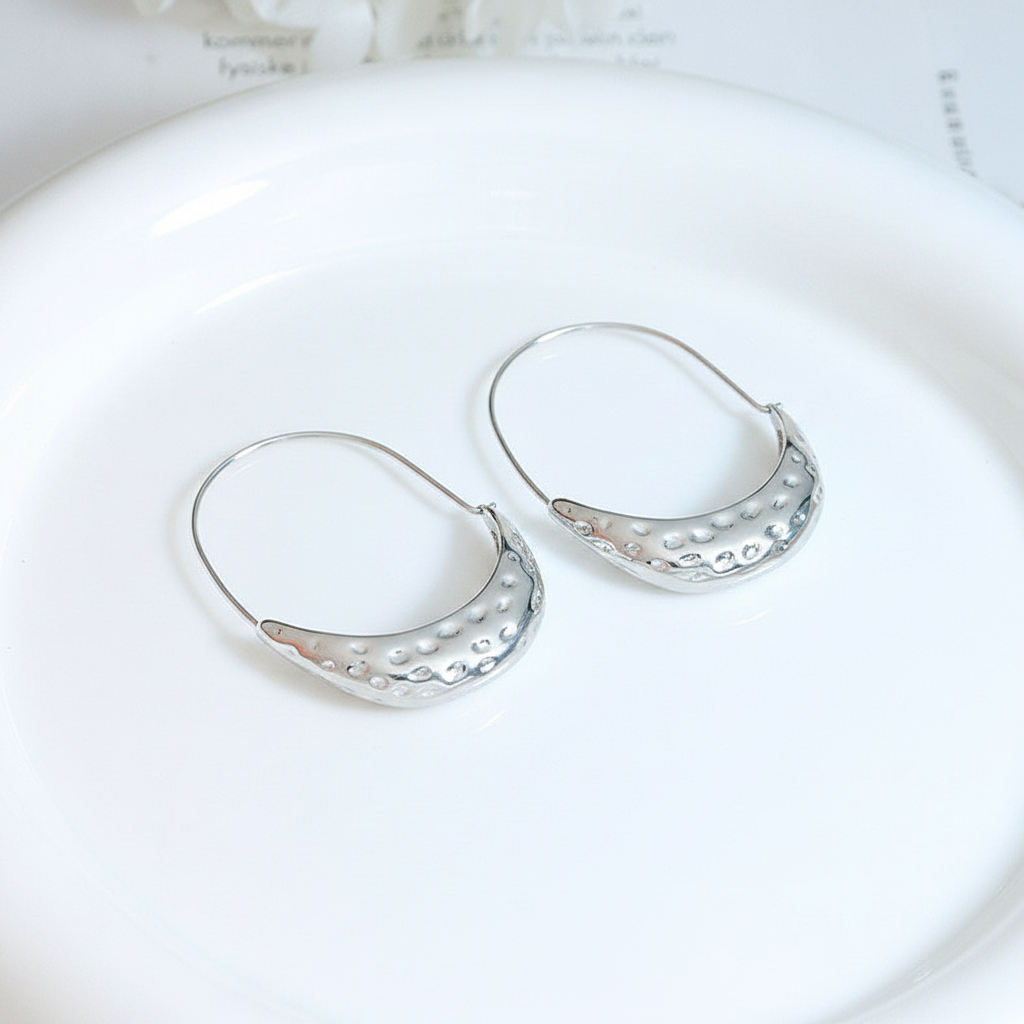Caribe Hoop earrings silver
