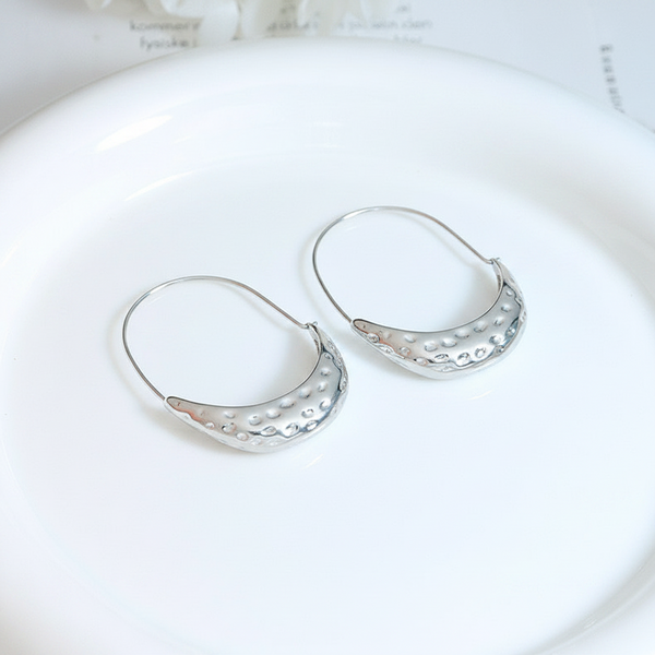 Caribe Hoop earrings silver