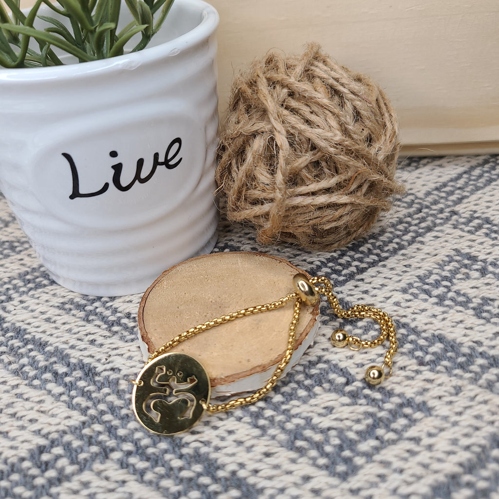 Pulsera Coqui Taíno Dorado