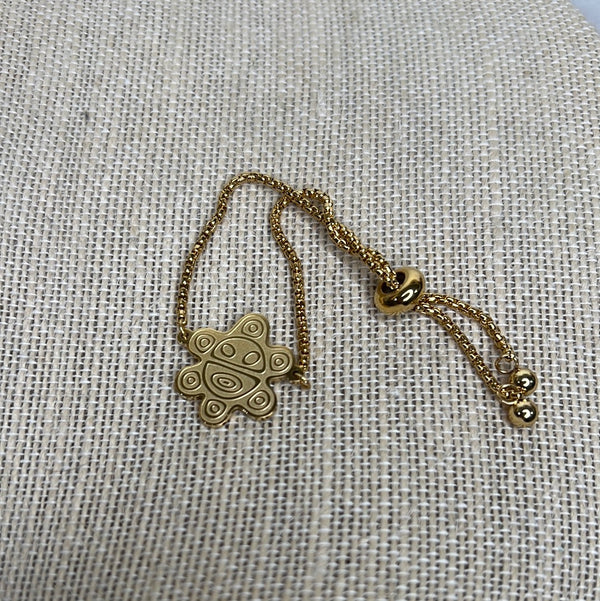 Pulsera Sol Taíno Dorado